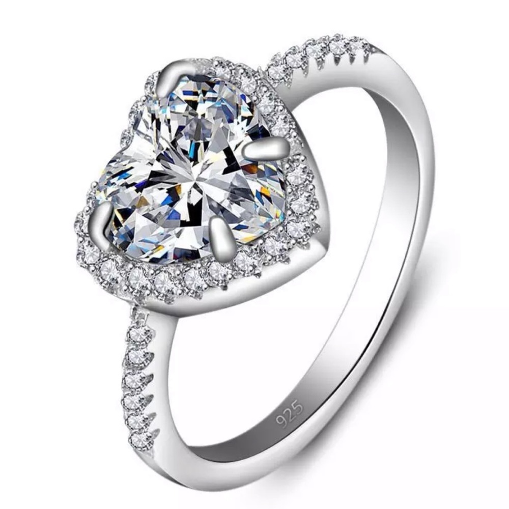 NEW ARRIVAL! Heart Sterling Silver 925 with CZ
